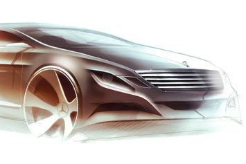 Mercedes-Benz E Class Design Sketch