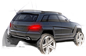 Mercedes-Benz GLK Design Sketch