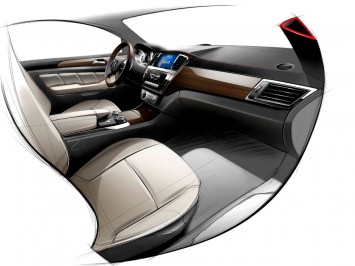 Mercedes-Benz M-Class Interior Design Sketch