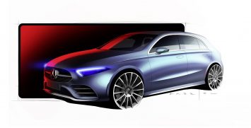 Mercedes-Benz New A Class Design Sketch Render