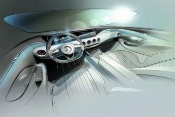 Mercedes-Benz S-Class Coupe Concept - Interior Design Sketch