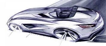 Mercedes-Benz SLR Stirling Moss Design Sketch