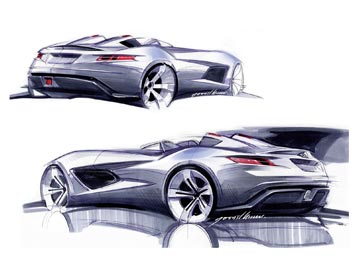 Mercedes-Benz SLR Stirling Moss Design Sketch