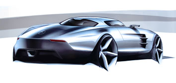 Mercedes-Benz SLS AMG Design Sketch