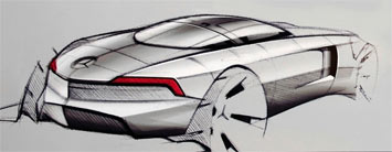 Mercedes-Benz SLS AMG Design Sketch