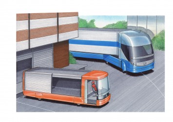 Mercedes-Benz Truck Concept Design Sketch