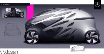 Mercedes-Benz Vision Urbanetic Concept Design Sketch Render