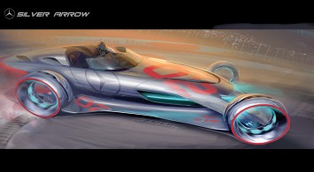 Mercedes Silver Arrow Concept Design Sketch