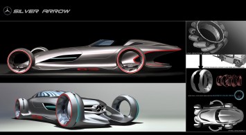 Mercedes Silver Arrow Concept Design Sketches