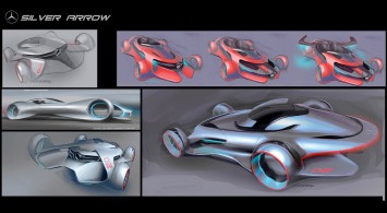 Mercedes Silver Arrow Concept Design Sketches