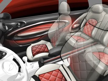 MINI Paceman Concept Interior Design Sketch Detail