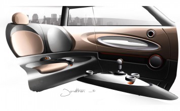 MINI Rocketman Concept Interior Design Sketch