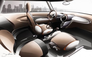 MINI Rocketman Concept Interior Design Sketch