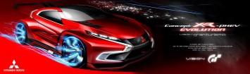 Mitsubishi Concept XR-PHEV Evolution Vision Gran Turismo Design Sketch