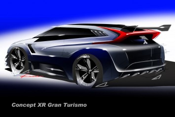 Mitsubishi Concept XR-PHEV Evolution Vision Gran Turismo Design Sketch