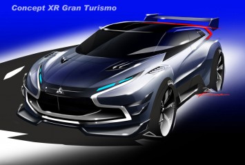 Mitsubishi Concept XR-PHEV Evolution Vision Gran Turismo Design Sketch