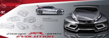 Mitsubishi Concept XR-PHEV Evolution Vision Gran Turismo Design Sketches