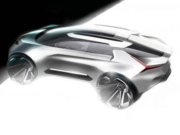 Mitsubishi e Volution Concept Design Sketch Render