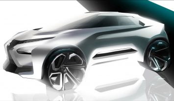 Mitsubishi e Volution Concept Design Sketch Render