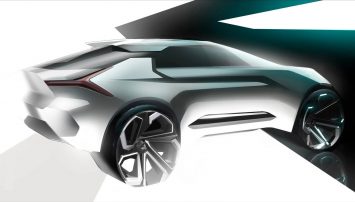 Mitsubishi e Volution Concept Design Sketch Render