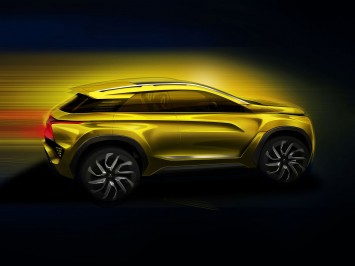 Mitsubishi eX Concept Design Sketch Render