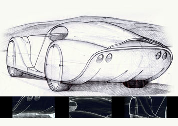 Morgan LifeCar design sketch