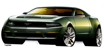 Mustang Shelby Design Sketch