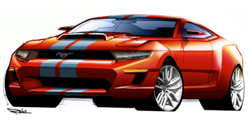 Mustang Shelby Design Sketch