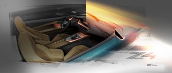 New BMW Z4 Interior Design Sketch Render