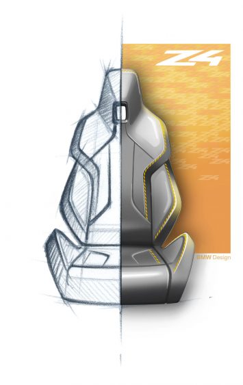 New BMW Z4 Interior Design Sketch Seat