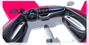 New Fiat 500 Interior Design Sketch by Edoardo Lelli