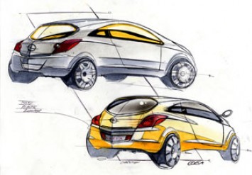 New Opel Corsa Design Sketch