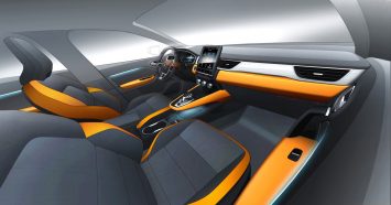 New Renault Captur Interior Design Sketch Render