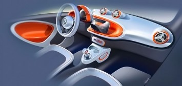 New Smart ForTwo - Interior Design Sketch