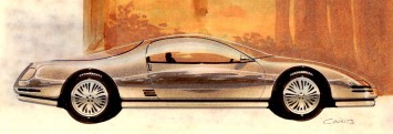 Oldsmobile Design Sketch Render Illustration by Gray Counts