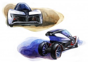 Opel RAK e Concept Design Sketch