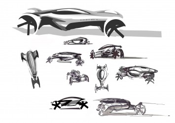 Opel RAK e Concept Design Sketch