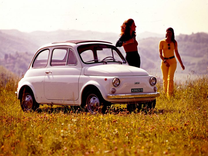 Fiat 500 on display at MoMA for The Value of Good Design Exhibition