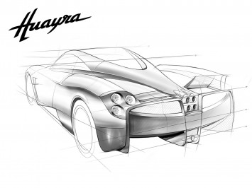 Pagani Huayra Design Sketch