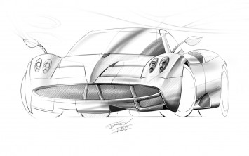 Pagani Huayra Design Sketch