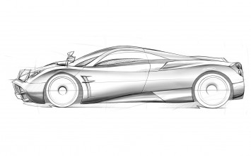 Pagani Huayra Design Sketch