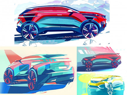 Peugeot 3008 and 5008: design sketches and photos