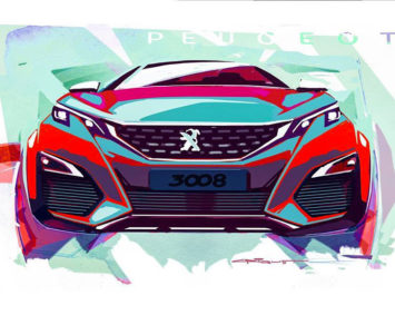 Peugeot 3008 Design Sketch by Sebastien Criquet