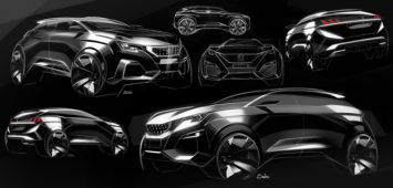 Peugeot 3008 Design Sketches by Sebastien Criquet