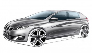 Peugeot 308 Design Sketch by designer Thomas Rohm