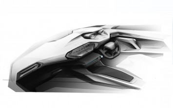 Peugeot 308 Interior Design Sketch