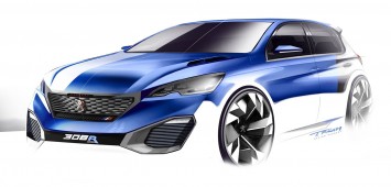 Peugeot 308 R HYbrid Concept Design Sketch by Thomas Rohm