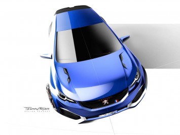 Peugeot 308 R HYbrid Concept Design Sketch by Thomas Rohm