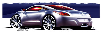 Peugeot 308 RCZ design sketch