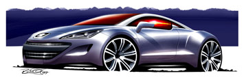 Peugeot 308 RCZ design sketch